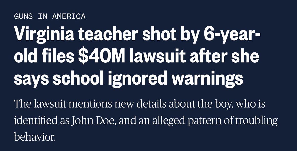 FixingEducation's tweet photo. Lawsuits like this one may just be the wake-up call district administrators need when teachers warn admin about specific students.
Currently, in schools, there is rarely appropriate consequences and follow-up with the majority of student misbehaviors. #EdChat #EduTwitter https://t.co/XwO5OJng36