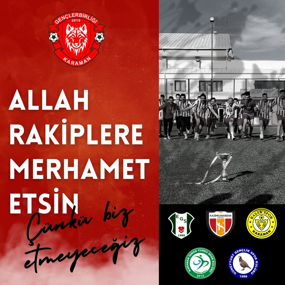 Karaman Amatör Play-Off gruplarına kalan tüm takımlara başarılar dileriz.

Allah rakiplerimize merhamet etsin çünkü biz etmeyeceğiz...

#yenidenzirveye🐺 #karamangençlerbirliği #karaman #hedefballigi #bölgeselamatörlig #hedef #şampiyonluk #amatörlig #keşfetteyiz #keşfetteyim