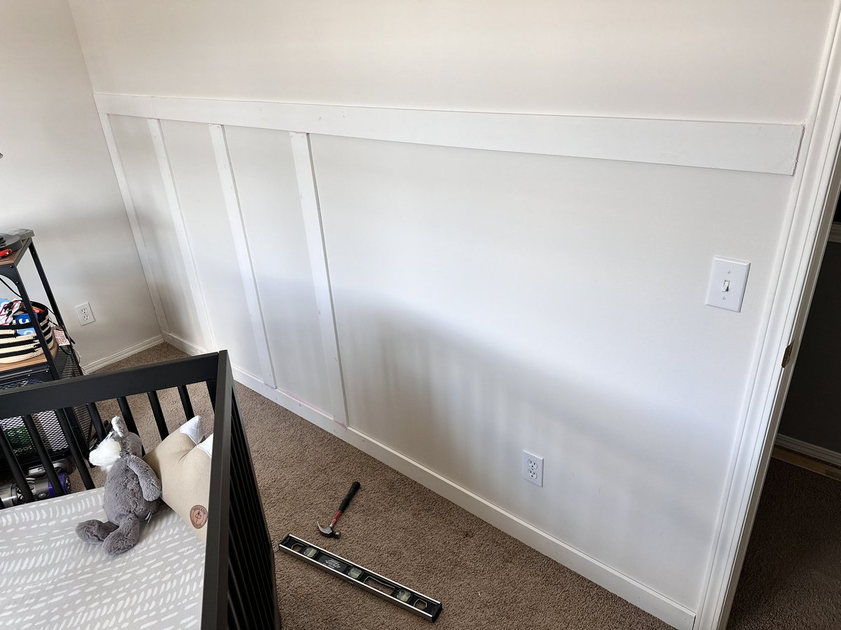 n_decarle's tweet photo. Putting my DIY skills to the test in my first week of maternity leave🤰🏻🧰 🪚 🛠️ 

Baby prep in full force @taylorrocca https://t.co/gs1dCqgF0I