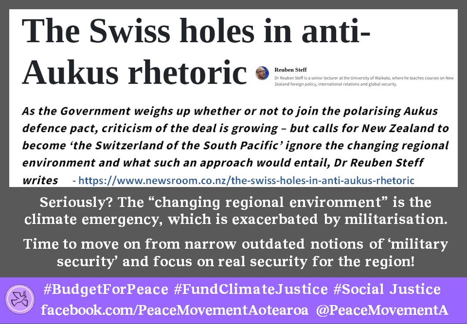 PeaceMovementA's tweet photo. Spare us, we don't need more militarisation in "our region"🙄Curiously this story makes no mention of #AUKUS increasing #Pacific #Nuclearisation👇 #StopAUKUS #FundClimateJustice @RRegenvanu @PadreJB @talei_luscia @KTeaiwa @ronnykareni @LisaViliamuJ @MAPW_Australia @DimityHawkins https://t.co/cZSwY9tWdc