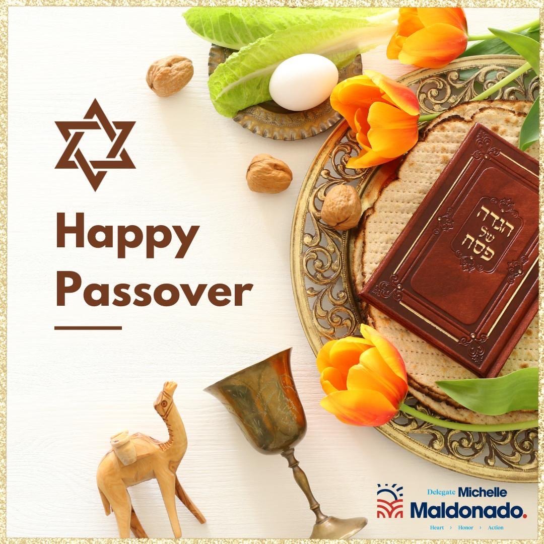 MichelleforVA's tweet image. To all our friend and neighbors who begin their Passover celebrations tonight, may you find peace, happiness, and prosperity. Chag Pesach Sameach!

#OneCommunity
#OneCommonwealth