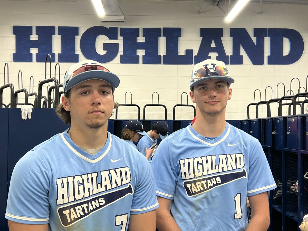 DJGORE2 (@highland2base) on Twitter photo Highland Seniors Vinny Davis and Matt Mullan combined to throw a shutout over Delsea Regional . Mullan also had 2 hits , CJ Crowley drove in a pair also. <a href="/TWIBaseballSJ/">BFA Sports | TWIBaseball SJ</a> <a href="/kminnicksports/">Kevin Minnick ⚾️🐶⚾️🐶⚾️</a>
<a href="/JFriedman57/">Josh Friedman</a> <a href="/HighlandTartans/">HighlandTartans</a> Highland Seniors Vinny Davis and Matt Mullan combined to throw a shutout over Delsea Regional . Mullan also had 2 hits , CJ Crowley drove in a pair also. <a href="/TWIBaseballSJ/">BFA Sports | TWIBaseball SJ</a> <a href="/kminnicksports/">Kevin Minnick ⚾️🐶⚾️🐶⚾️</a>
<a href="/JFriedman57/">Josh Friedman</a> <a href="/HighlandTartans/">HighlandTartans</a>