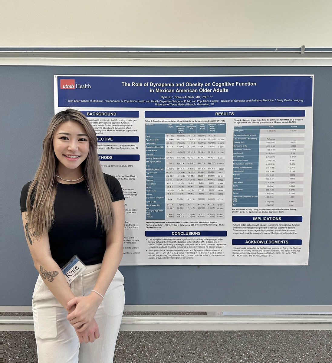 😭🤍 It’s national #publichealthweek and I got 2nd place today at the @UTMB_SPPH symposium!! What!! So happy for the chance to share my research on muscle function and aging in Mexican American populations. Paper is on the way!👩🏻‍💻