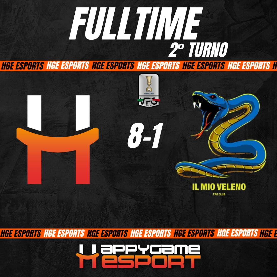 #FullTime

🏆| <a href="/VPGItaly/">Virtual Pro Gaming Italy 🇮🇹</a> - Coppa Italia 
🆚️| @ilmioveleno
✅️| 8-1
⚽️⚽️| @xScotto9
⚽️⚽️| <a href="/Reho10x/">‘</a>
⚽️⚽️| <a href="/RemindTheJoker/">IlBombo_94</a> 
⚽️| <a href="/MXingerin/">Mickey</a>
⚽️| @vighezz 
👟👟👟| @xScotto9 
👟| <a href="/Jude_13x/">Jude_13x</a> 
👟| <a href="/MXingerin/">Mickey</a> 

@HappygameEsport 

🖌 <a href="/xGuardian_23/">xGuardian_23</a>
