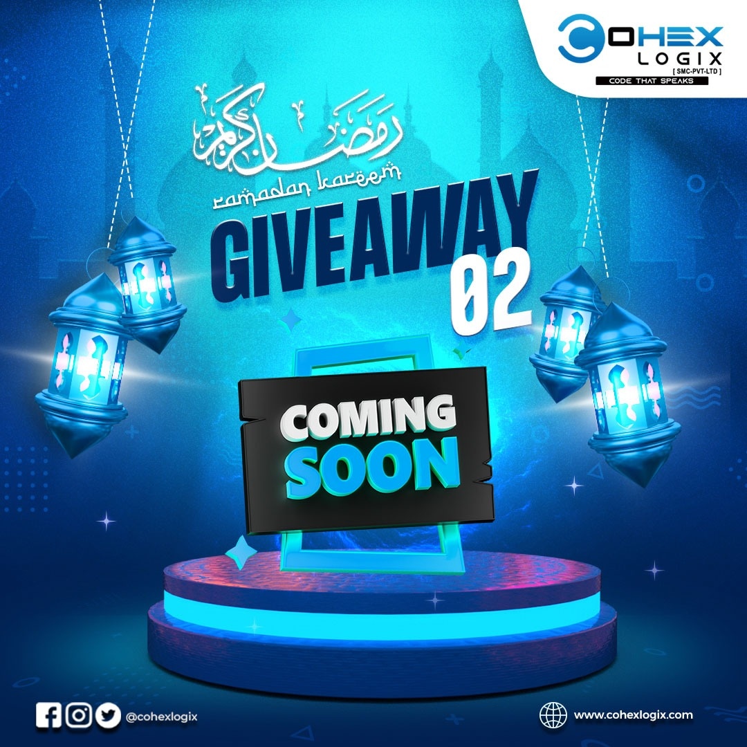 CohexLogix's tweet photo. Get Ready!!!โจ๐คฉ
Another RAMADAN GIVEAWAY ๐
is
Coming Soonโณโจ
#cohexlogix #ramadangiveaway022023 #2giveaway #ramadan #getready #winexcitingprize #comingsoon #ramadanisbest #islamicmonth #blessings #prayers #sins #forgiveness #Allah https://t.co/aXDneWKkQF