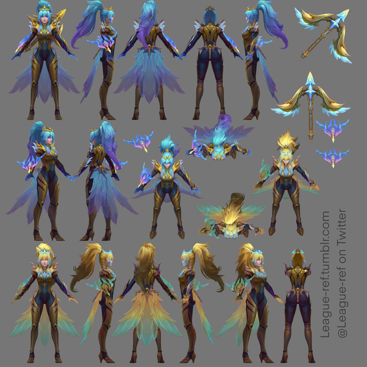 league_ref's tweet photo. Dawnbringer &amp; Nightbringer turnarounds [PBE 13.8] 1/2

Dawnbringer Vayne 🏹💠
Nightbringer Jarvan IV 🔥👁️

link to the Google Drive and Ko-Fi below or in pinned (>'-'<) https://t.co/WA9ACcyS16