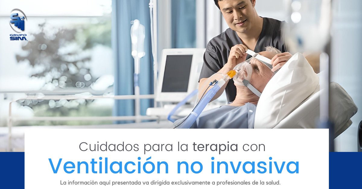 GPOSIM's tweet image. Para la terapia con ventilación no invasiva, lo más importante es la comodidad del paciente, una mascarilla mal ajustada puede causar presión en el puente nasal, lo que puede provocar deterioro y llagas en la piel.

#gestionintegraldesalud #ventilacionmecanica