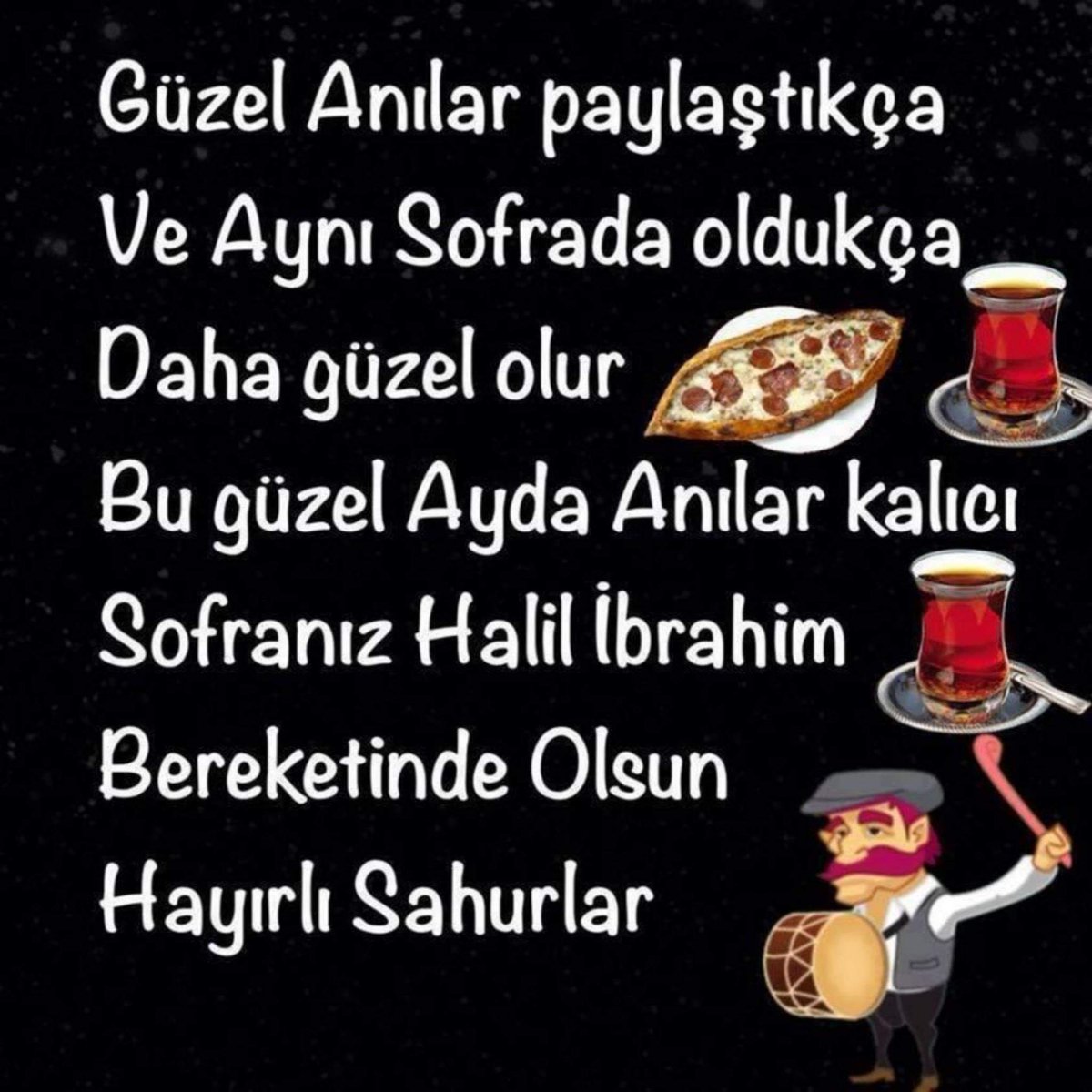 SELAMÜNALEYKÜM 
'Ben annemi nasıl sevmem ki, o beni bir müddet cisminde, bir müddet kollarında, hayat boyu kalbinde taşımıştır.'
MOLLA CÂMİ 

HAYIRLI GECELER 
SAHUR SOFRANIZ BEREKETLİ
GÜNÜNÜZ GÖNLÜNÜZCE OLSUN 

#sahur
#perşembe 
#KudusBizimdir
#Cumhurİttifakı
#MaceraYokReisVar