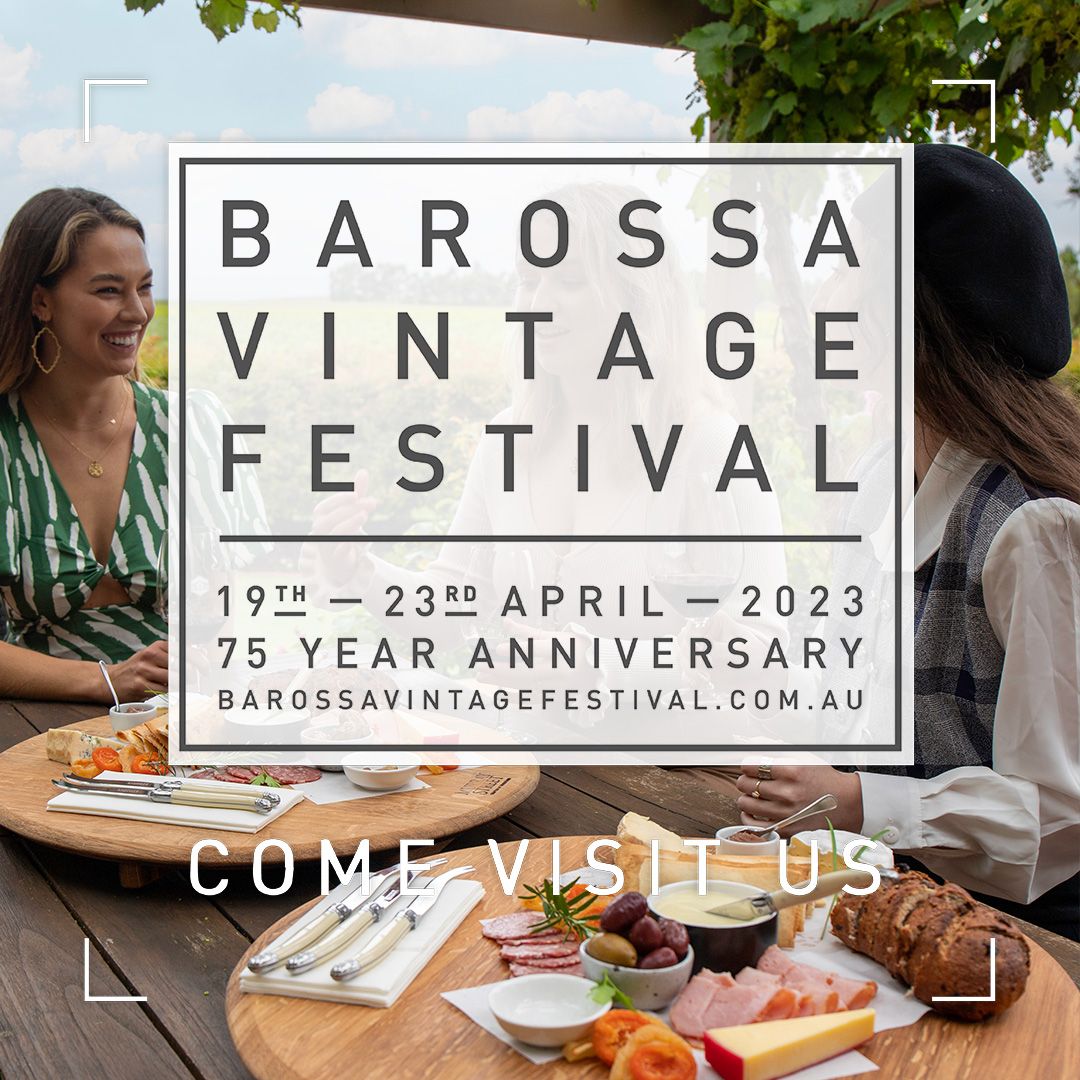 Join us in our Garden at Murray Street for the Barossa Vintage Festival on April 23 from 11am-4pm!  Sip on our finest wines and indulge in delicious food from The Bearded Cook while soaking up the stunning Barossa views.  Live music from Mark Elberg will add to the atmosphere.