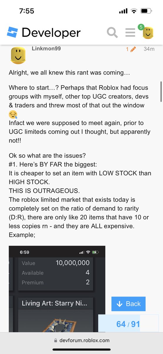 Linkmon99's tweet photo. My Statement on UGC limiteds:
https://t.co/yQUJ4oWL4m

#roblox #rbxdev #robloxdev #ugc https://t.co/Mgo8Xl6jaM