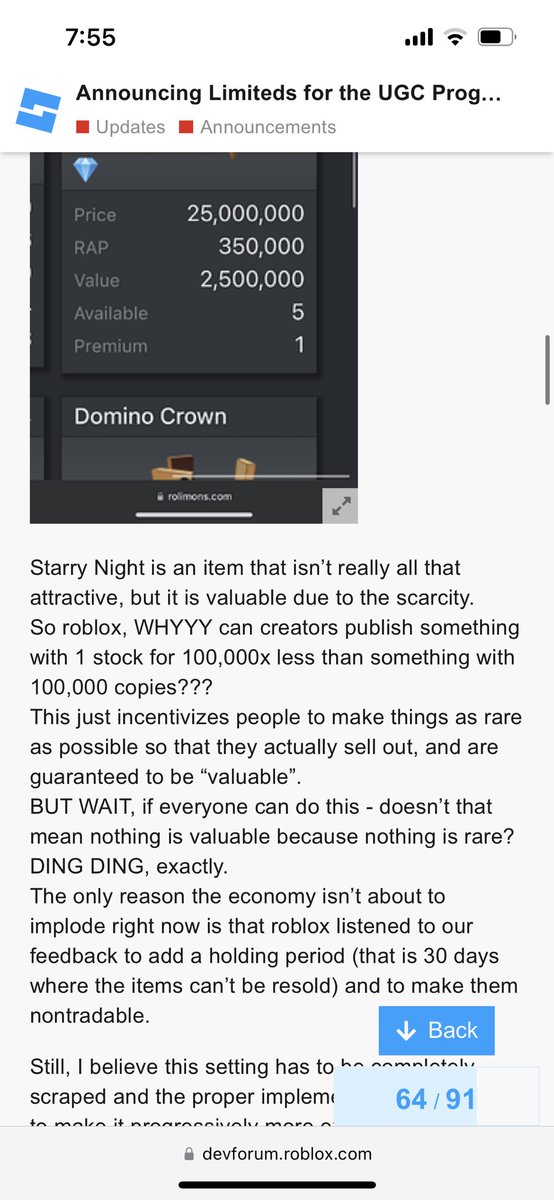 Linkmon99's tweet photo. My Statement on UGC limiteds:
https://t.co/yQUJ4oWL4m

#roblox #rbxdev #robloxdev #ugc https://t.co/Mgo8Xl6jaM