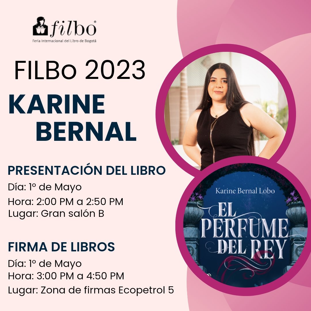 karinebernal's tweet photo. ¡NOS VEMOS EN LA FILBo!

Machis de Colombia 🇨🇴 les cuento que estaré en la FILBo el 1 de mayo. Estoy ansiosa por conocerlos y pasar un rato con ustedes, así que les extiendo la invitación.

No se preocupen si no tienen el libro en ese momento, pues lo podrán adquirir en la feria. https://t.co/AKMYTS5cgB