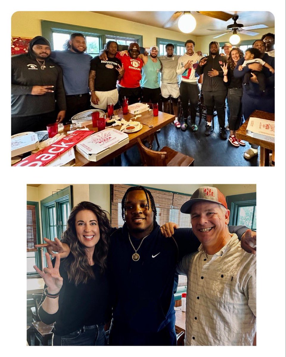 Thanks @hoopandhollerhou for hosting the Changing of the Guard dinner @starpizzahou ! And a special shout out to Mike and Jeniffer Pittman for always taking care of us ! One final dinner to send off all the our seniors! #SACKAVE