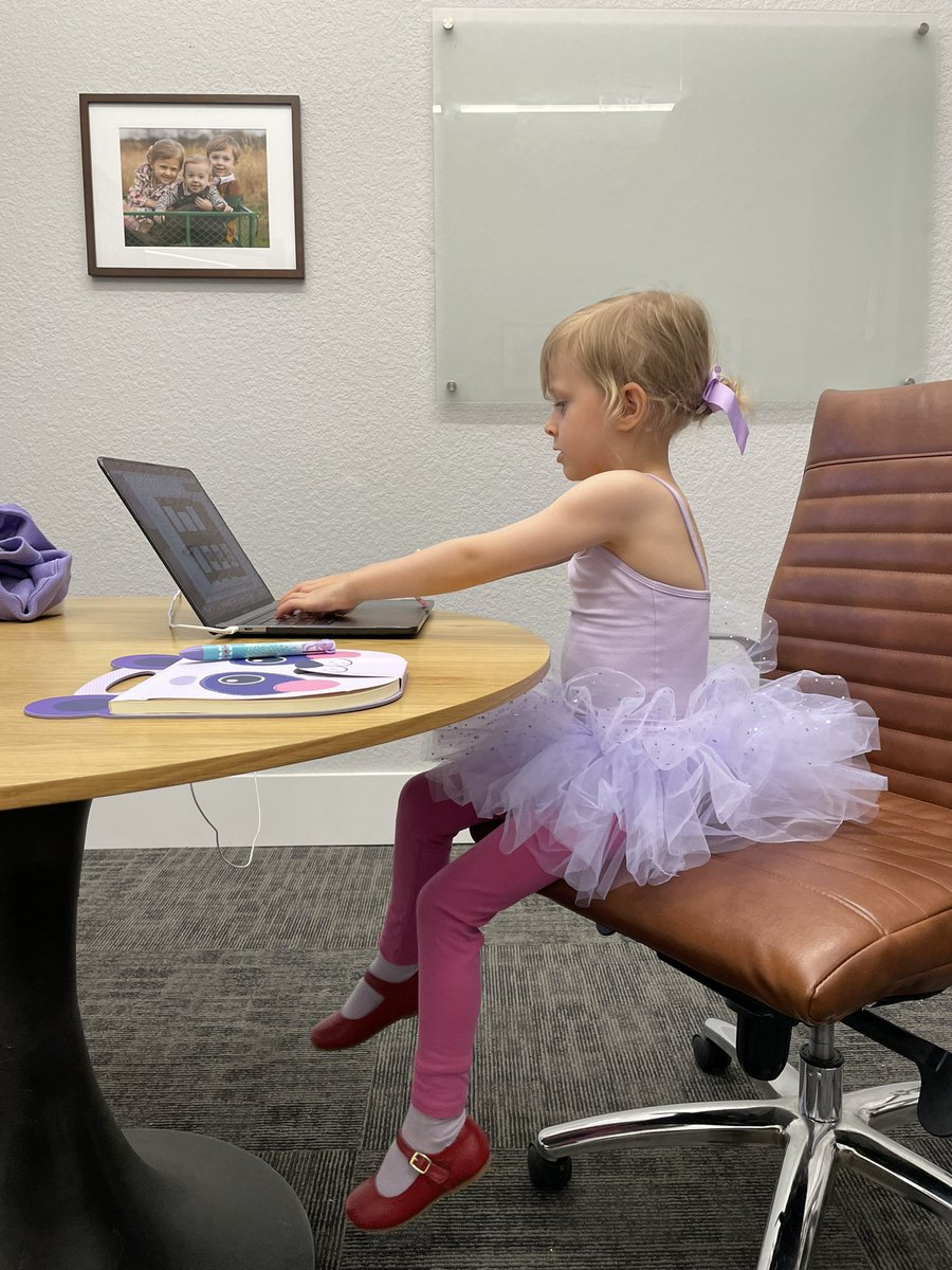 TylerBurgessFA's tweet photo. The real boss stopped by this afternoon before we took off to dance class. 

Tutus have been added to the office dress code! https://t.co/NaDRIgff3I