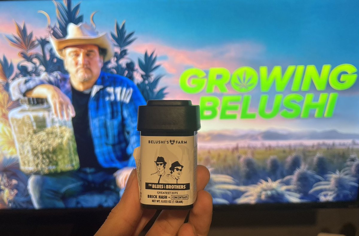 Getting ready for tonight’s season premiere of #GrowingBelushi on @Discovery 💨

No better way to prepare than with some Brick Hash by @JimBelushi himself! 🔥😉