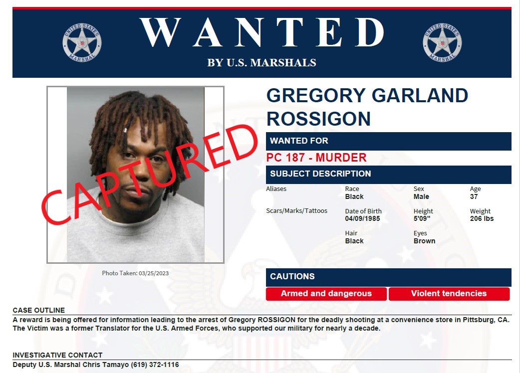 USMS_PSWRFTF's tweet image. SUBJECT IN CUSTODY!!! Because of joint law enforcement effort and community support Rossigon was arrested earlier today in Modesto, CA.  @PittsburgPD @ModestoPolice @StanSheriff @USMarshalsHQ #nowheretorun #teamwork