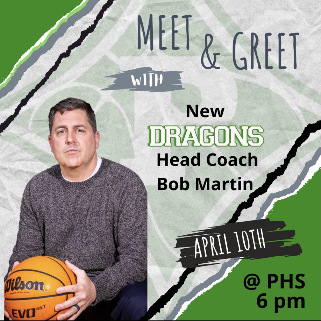 Dragon Nation... please assist us in welcoming Coach Martin to the community on April 10th for a Meet and Greet night. Looking forward to getting the 2023-2024 season started.