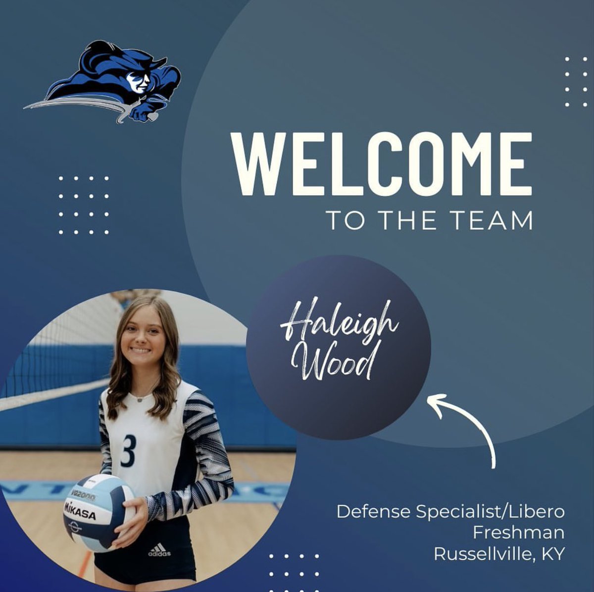 LWUvolleyball's tweet photo. ⚔️🔵 NEW COMMIT 🔵⚔️

Help us to welcome Haleigh Wood, DS/Libero from Russellville, KY

We are excited to have your join the Blue Raider Family! https://t.co/LLbVnNcasb