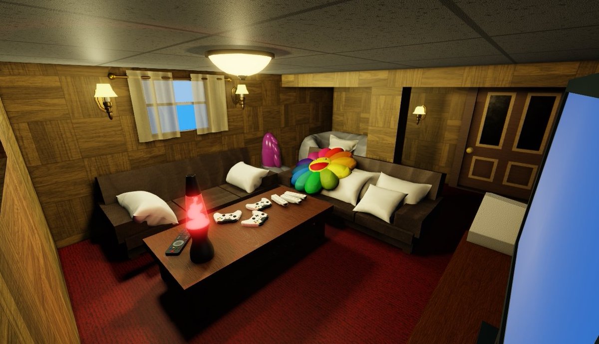TrippleJessRR34's tweet photo. OOC tweet : i made a proper setting for the boys, so now hot gay stuff and substance abuse can be done in their own home :)
two things, yes it's only this room i dont have plans to expand this 'house', and yes that's a Wii, an Xbox 360, and an Xbox series X in their room https://t.co/hjhAJzGpHa