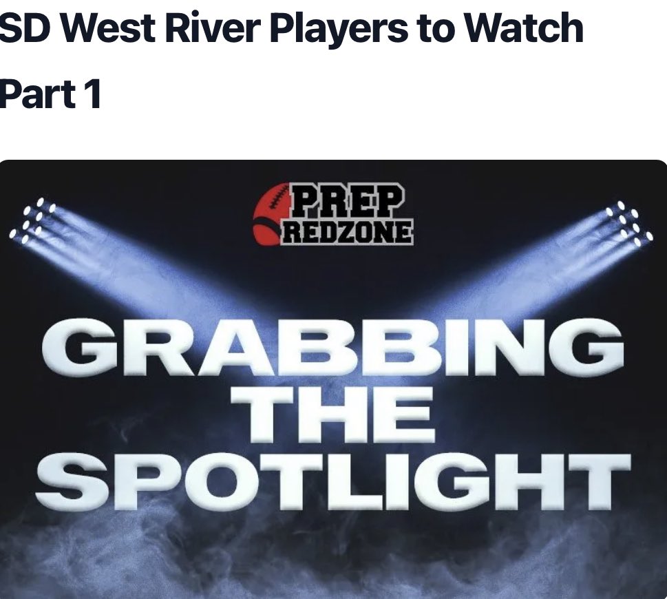 Going out West for <a href="/PrepRedzoneDAK/">Prep Redzone Dakotas</a> Prospects to Watch! 
prepredzone.com/2023/04/sd-wes… <a href="/NWahlScouting/">Nate Wahl</a> <a href="/kooima7sam/">Sam Kooima</a>