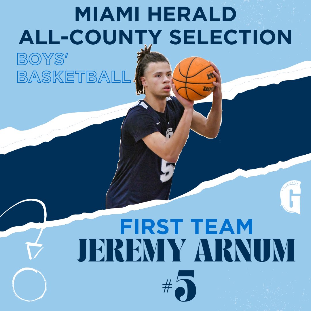 GPrep_Athletics's tweet image. Congratulations to Jeremy Arnum for being selected as First Team All-County by @miamiherald! Ray Allen III, Jordan Bankston, Jackson Mansfield and Jacob Marquez were recognized with the Honorable Mention distinction. We are very proud of our student-athletes! 🌟

#unparalleled