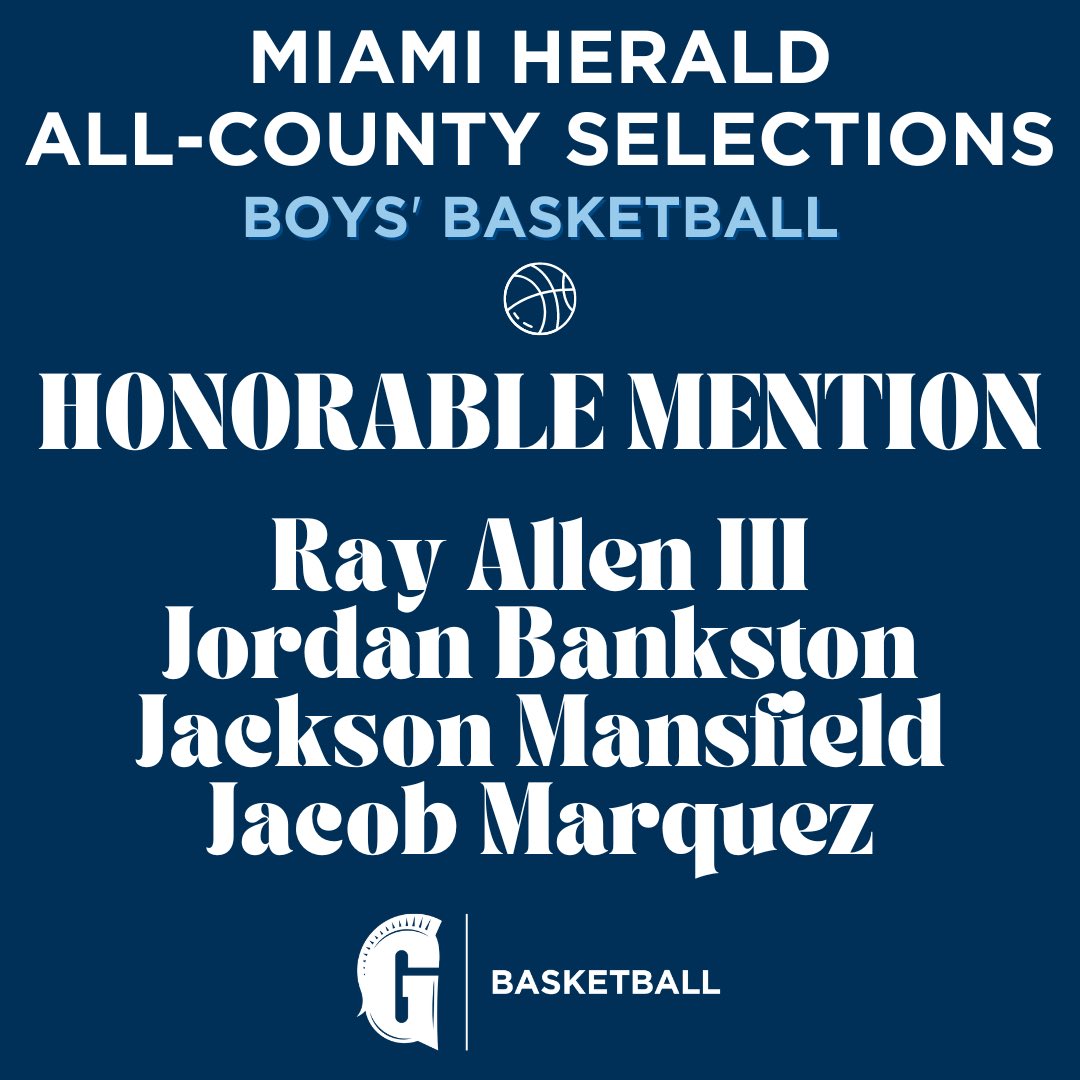GPrep_Athletics's tweet image. Congratulations to Jeremy Arnum for being selected as First Team All-County by @miamiherald! Ray Allen III, Jordan Bankston, Jackson Mansfield and Jacob Marquez were recognized with the Honorable Mention distinction. We are very proud of our student-athletes! 🌟

#unparalleled