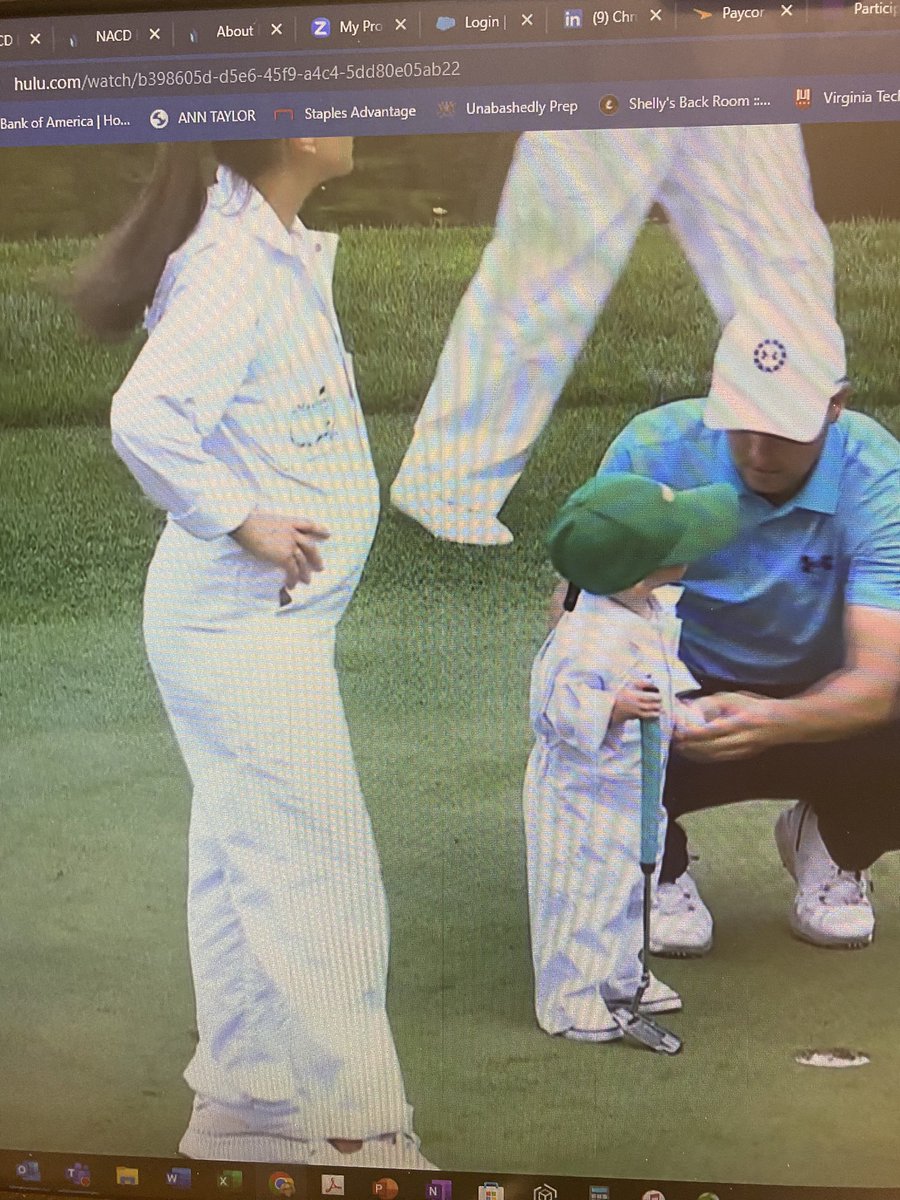 Wait. Did I miss an announcement about the adorable baby bump on @JordanSpieth ‘s cute it up wife?!!  EEEEE!! 🤗🎉🥰🎉🤗They make the cutest babies!! #Par3Contest #masterswednesday #thrilledforthem