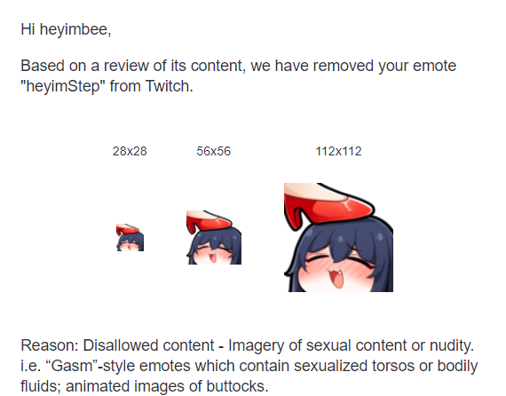 TWITCH IM OVER YOUR BS AAAAA 7 emotes removed.... okay 3 emote wide booba one might be too much but I
