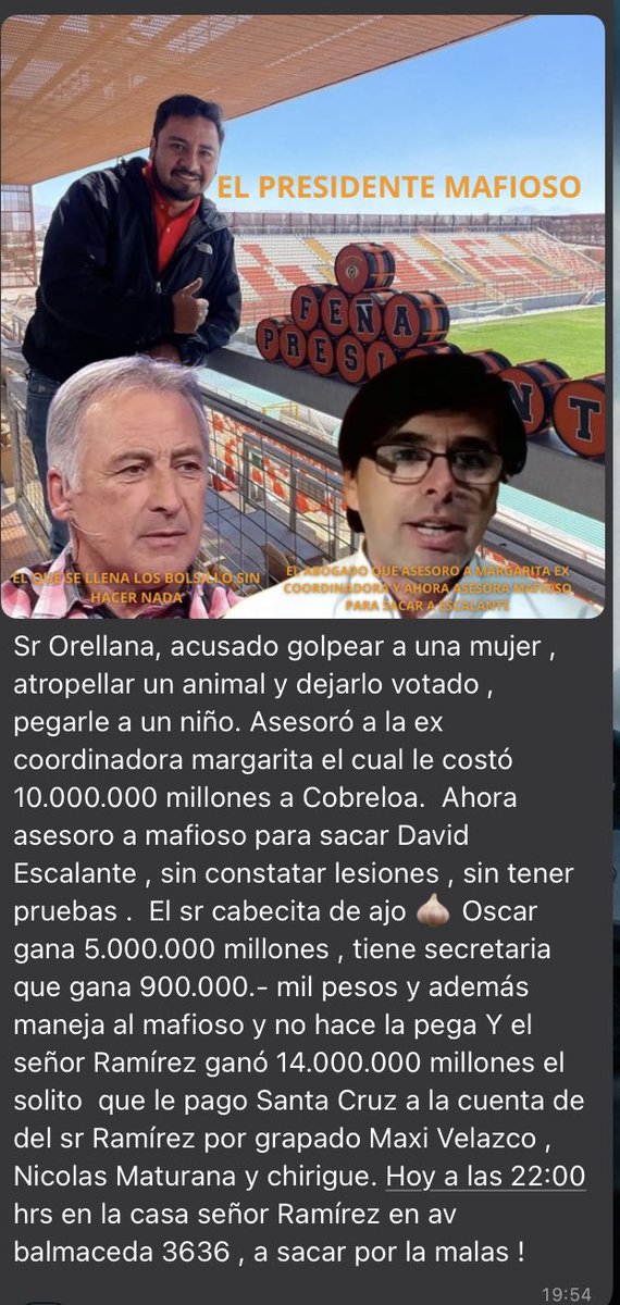 caosixx's tweet photo. Para que me mandan estas cosas? No me interesa difundir esto #Cobrleoa https://t.co/sDa4FK2vXA