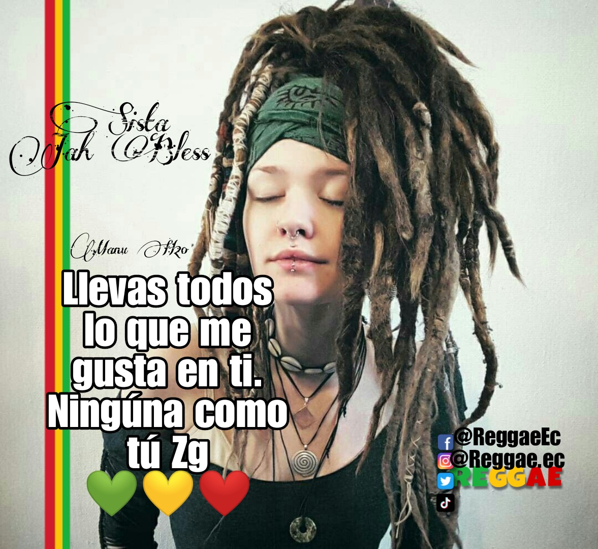 Sista su amor mi bendición Jah Bless ✌️😎💚💛❤️ Oye #Reggaemusic #reggae #VidaRasta #jahlove #jaharmy #freedom #jahbless #Rastafari #familylove #reggae593 📻 🎶