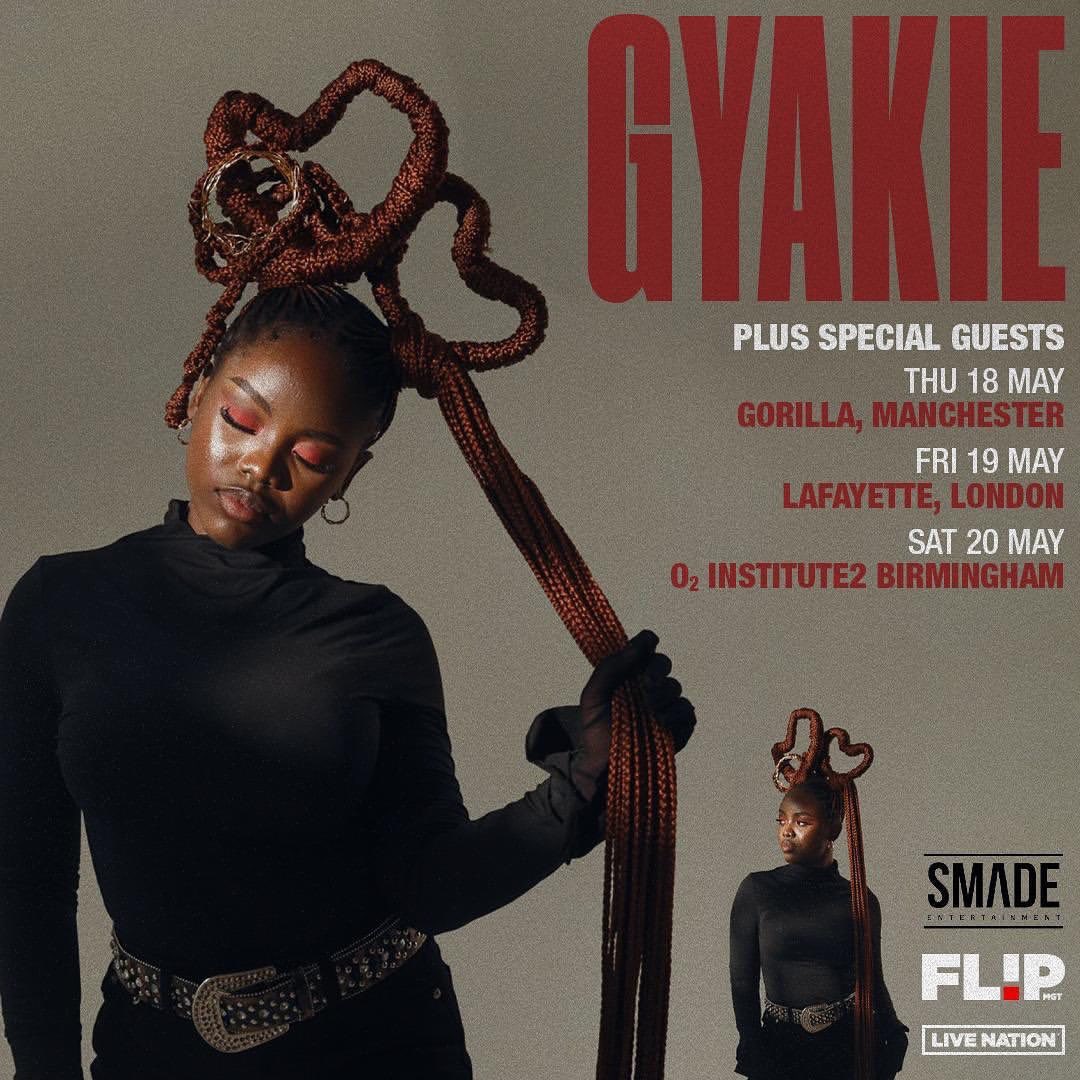 Smadeevents's tweet photo. The fabulous Song Bird @Gyakie_ is Pleased to announce UK and Paris tour in May.
Get your tickets when they go on sale Friday the 7th of April, 10am π
link in her bio
@iamSMADE @Smadeevents #smadeparties https://t.co/zjxHzNCqQz
