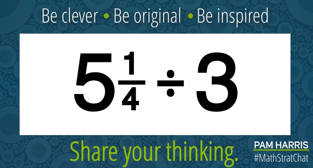 It's time for #MathStratChat! Rules: post your favorite or a clever solution! It's also fun to comment on other's strategies. Tell us about your reasoning. Retweet so others can see! 

#MTBoS #ITeachMath #MathIsFigureOutAble #Elemmathchat #MSmathchat #HSmath