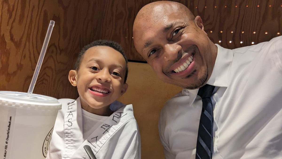 A Spring Break evening <a href="/Chipotle/">Chip Clark</a> run with this incredible Taekwondo little guy right here.