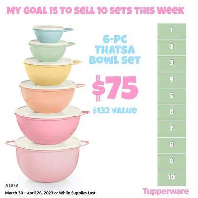 kristi97409's tweet photo. Help me get to my goal of selling 10 sets! These are the number one selling item with tupperware right now! 
https://t.co/Ns8lGOKFfj

#tupperware #mothersday #giftsforher #Sales #container #foodstorage #organizer #Easter2023 #thatsabowl #kitchenset #storageset https://t.co/4deBKJC4l7
