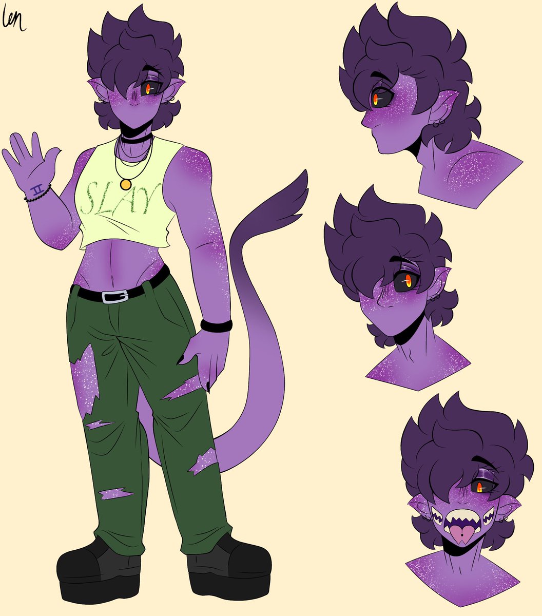 Not me finally coming up with a #DeviDeviAcademy oc. Kdbsksbs but this is Loki he’s- kinda a little bastard, he also dresses very… he dresses- KDBSJSB he’s also rank two. He spends most his time running around messing with ppl.