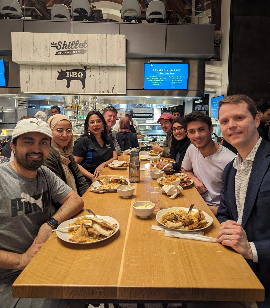 This week enjoyed breaking fast with <a href="/DukeEngineering/">Duke Engineering</a> Muslim students observing Ramadan - thank you <a href="/DukeCML/">CenterforMuslimLife</a> for your invitation to join Iftar on Monday night!