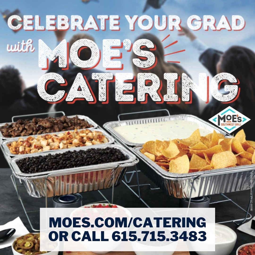 Belmont Athletics (@gobelmontbruins) on Twitter photo Graduation is right around the corner - celebrate with Moe’s Southwest Grill catering!
📞 615-715-3483
📧 cateringadmins@moesmiddletn.com
#ItsBruinTime | <a href="/MoesNashville/">Moe’s Southwest Grill of Middle TN</a> Graduation is right around the corner - celebrate with Moe’s Southwest Grill catering!
📞 615-715-3483
📧 cateringadmins@moesmiddletn.com
#ItsBruinTime | <a href="/MoesNashville/">Moe’s Southwest Grill of Middle TN</a>