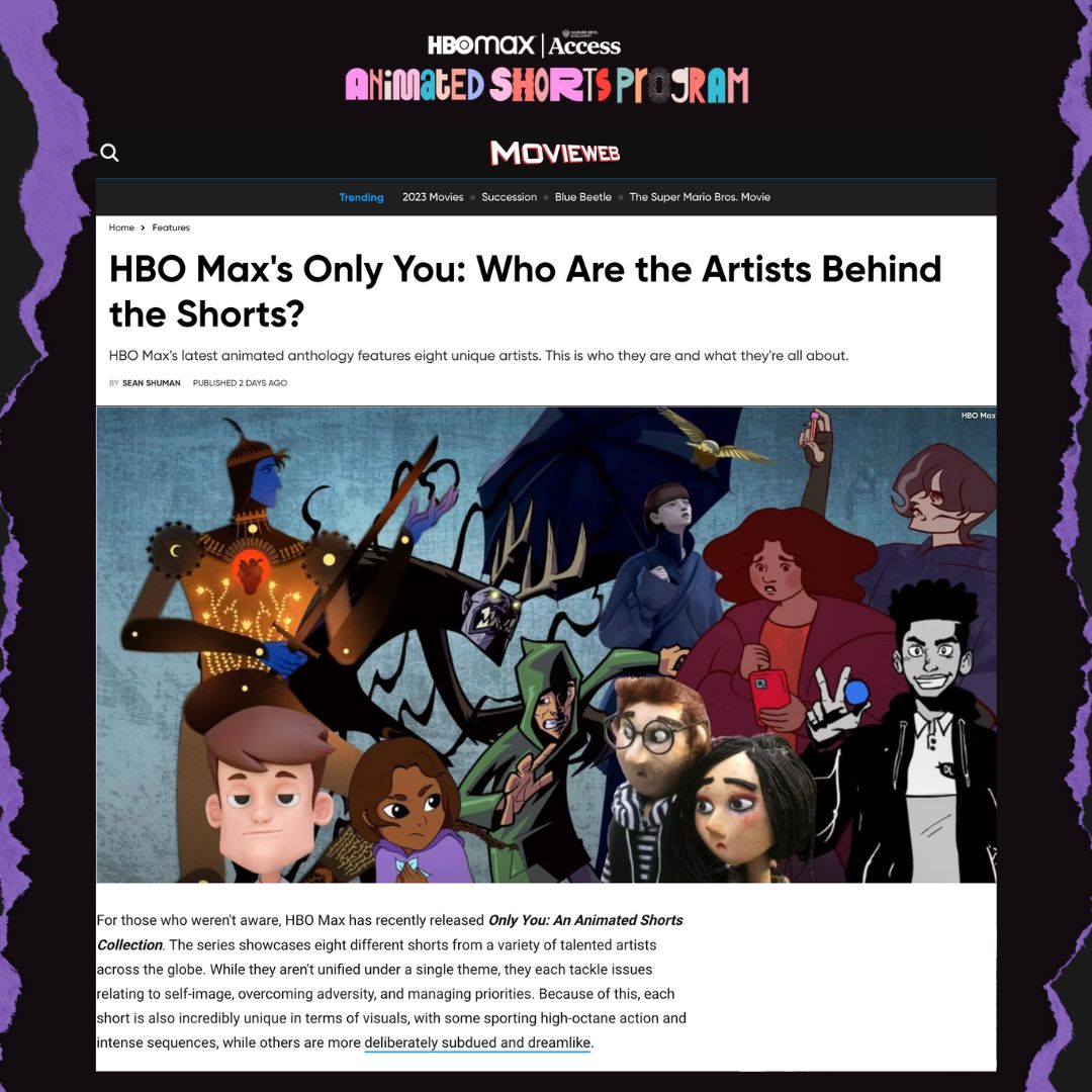 Check out this amazing ONLY YOU: An Animated Shorts Collection feature from Movieweb!
movieweb.com/hbo-max-only-y…

#WBDAccess #HBOMax #MaxOriginal #InclusionMatters #RepresentationMatters #ShapeYourStoryHere #AnimationArt #animation #ShortFilm #ShortFilmNews #Filmmaking