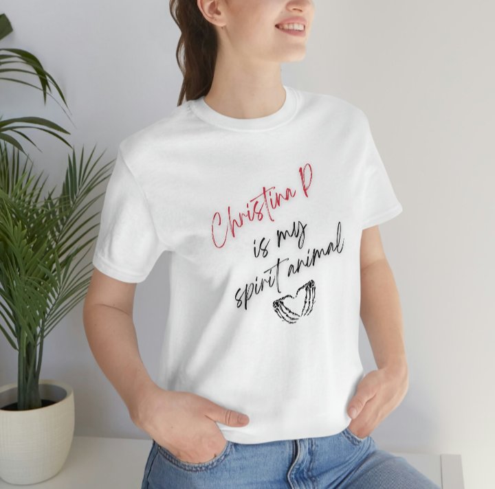 SweetKatieNerd's tweet photo. When you love @ChristinaP so much you make a t-shirt to show she is your spirit animal 💀
#goth #mommy #jeans #highandtight #ymh #yourmomshouse #spiritanimal #perfectred #homie #bru #makinbrown #freethefarts #mommymilkers https://t.co/SCNeUXnzV2