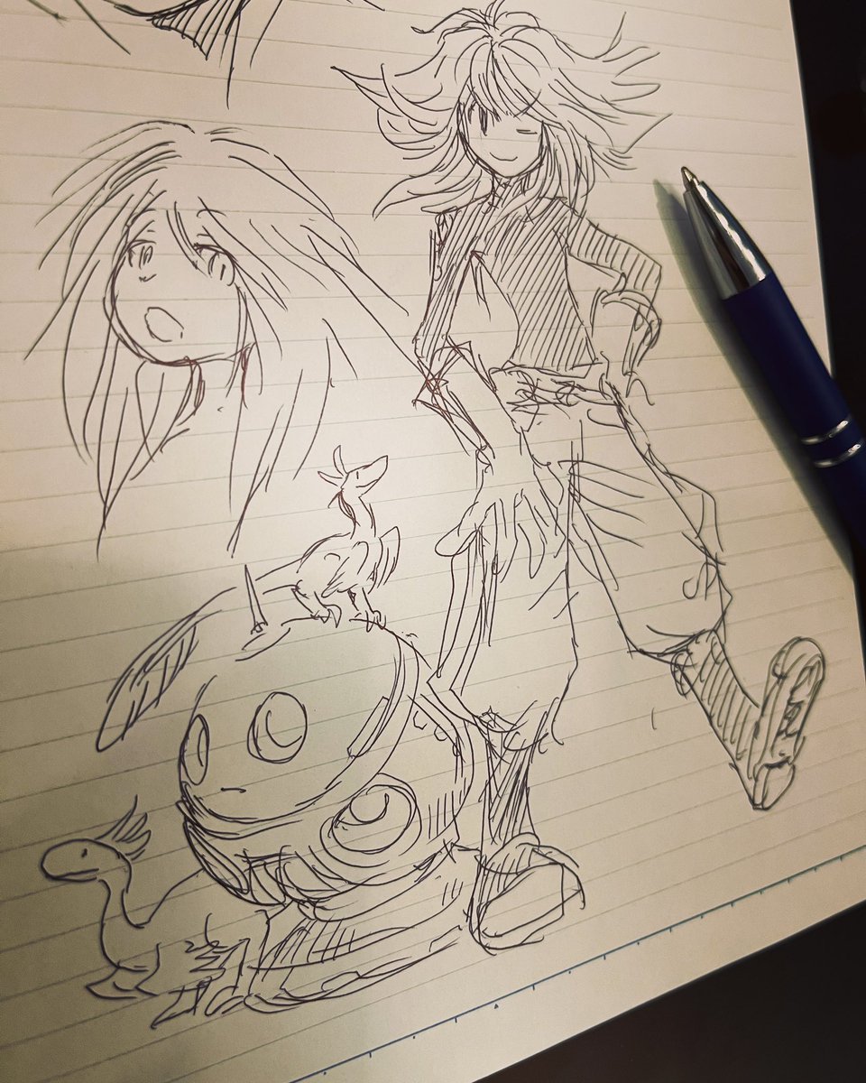朝らくがき
ノートにボールペン🖊️ 