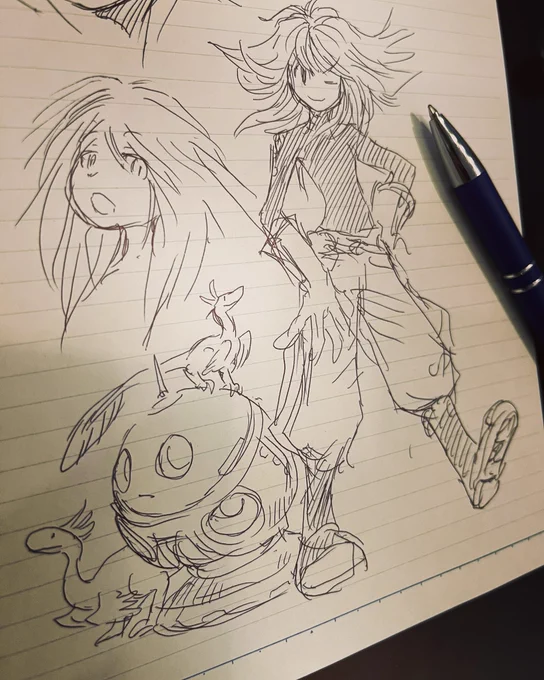 朝らくがき
ノートにボールペン🖊️ 