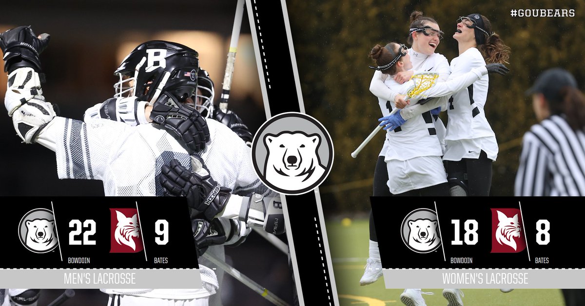 GoUBears's tweet photo. That's a Wednesday night sweep for Bowdoin lacrosse! #GoUBears #mesports @bowdoinwlax @bowdoinlacrosse https://t.co/Lrt3lzRFZv