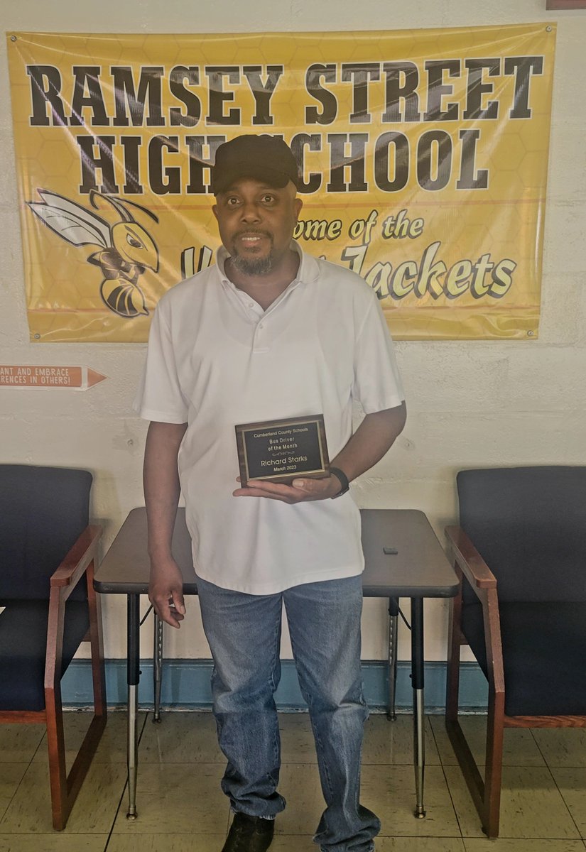 latara_y's tweet photo. We are so proud to celebrate our bus driver, Mr. Starks!!! He was presented with the Bus Driver of the Month Award by the district! #lovehowyouroll #bestbusdriver https://t.co/Zx3DoZhEGl