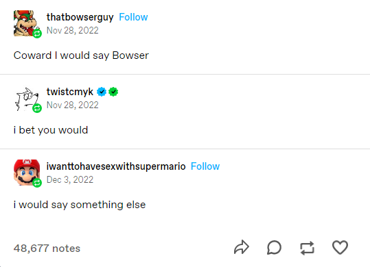 you don't get this kind of shit on twitter 