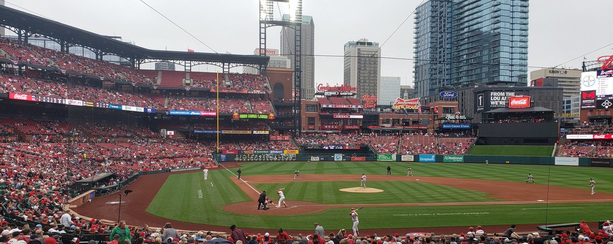 Hello #HMIChat! Checking in from #STL -- view from this afternoon's #STLCards @Cardinals game at @BuschStadiumIII!