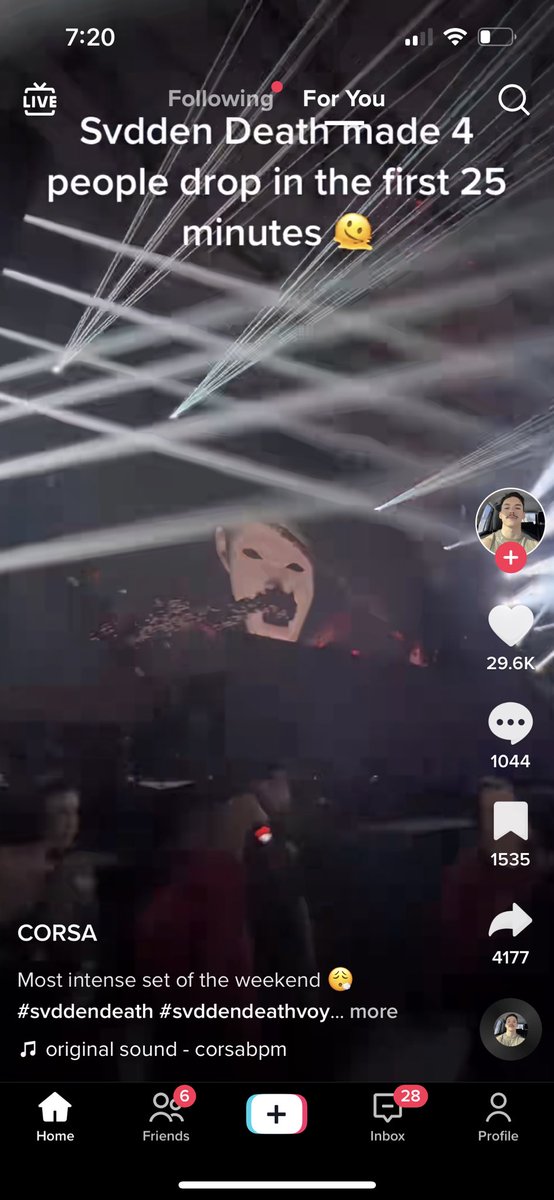 robbydthe3rd's tweet photo. People on tiktok are convinced @svddendeath is making people pass out with scary devil visuals 😭😭💀 https://t.co/DsNpCMUb2c
