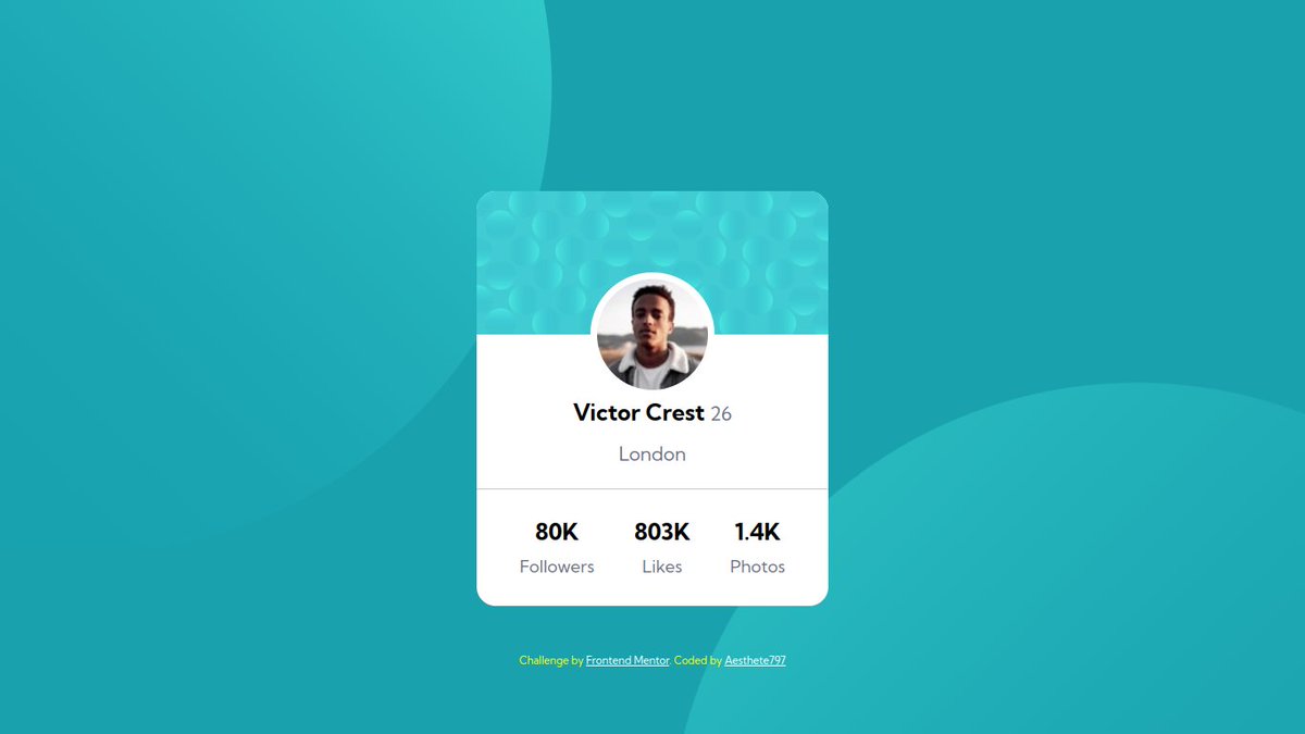 Aesthete797's tweet image. Designed a Profile Card Component  from @frontendmentor challenges with HTML/CSS. 

#webdev #codinginpublic 

GitHub: github.com/aesthete797/pr…
Vercel:…card-component-delta-black.vercel.app