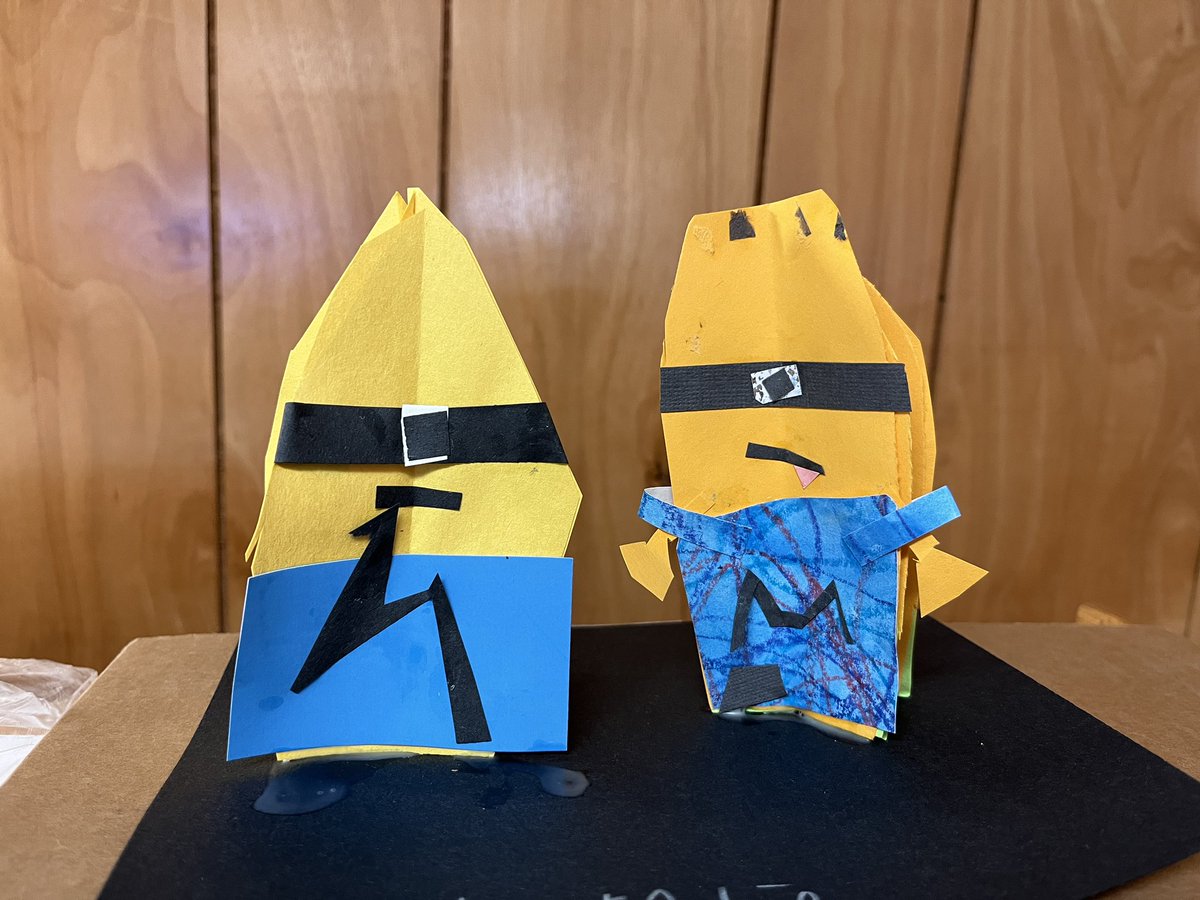 PoulinArt's tweet image. It started off as a cactus project and then this happened- 2 happy little minions. So cute! #falconART @HumbleISD_OFE