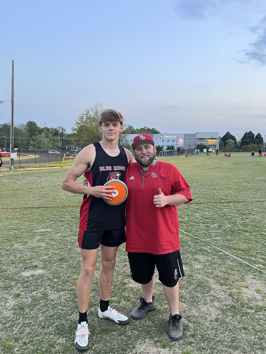 <a href="/AshleyCWardlaw/">Ashley C. Wardlaw</a> could hear us ROAR tonight!!! <a href="/hebrown04/">Hayden Brown</a> is now the men’s discus record holder at BRHS!! He has beat a school record held since 2007!! LETS GOOOOOO!!! #BetheVillage #RelaxNThrow #ROAR