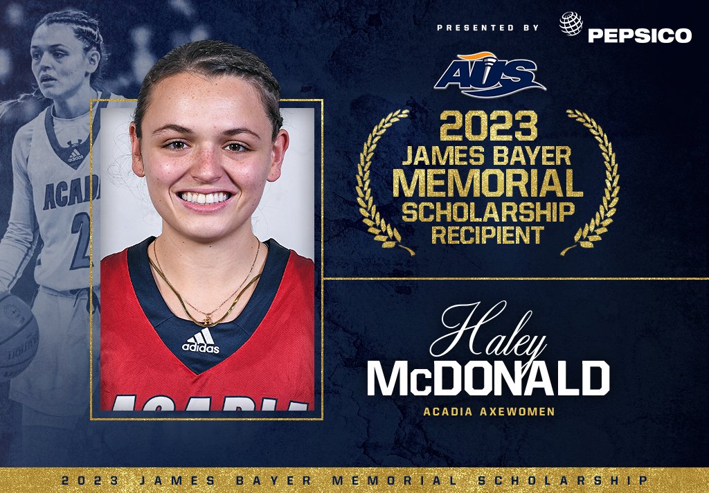 Atlantic University Sport (@aus_sua) on Twitter photo Congratulations to <a href="/AcadiaAthletics/">Acadia Athletics</a>' <a href="/hale_mcdonald/">Haley McDonald</a>, winner of the 2023 James Bayer Memorial Scholarship Award: atlanticuniversitysport.com/sports/wbkb/20… Congratulations to <a href="/AcadiaAthletics/">Acadia Athletics</a>' <a href="/hale_mcdonald/">Haley McDonald</a>, winner of the 2023 James Bayer Memorial Scholarship Award: atlanticuniversitysport.com/sports/wbkb/20…